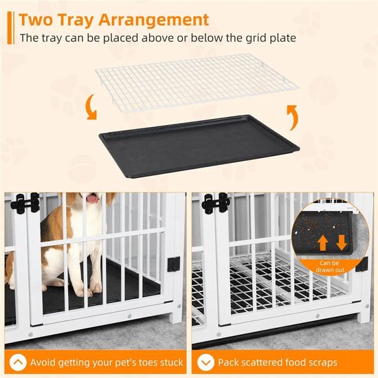 Relaxdays hondenbench, opvouwbaar, transportbox, grootte medium