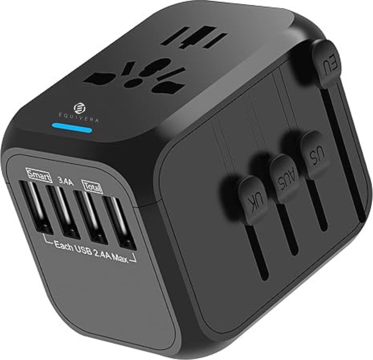 Equivera Internationale Stekker Adapter - Reisstekker - Universele Wereldstekker - Stekker Adapter - Internationale Reisstekker - Ideaal voor op reis!