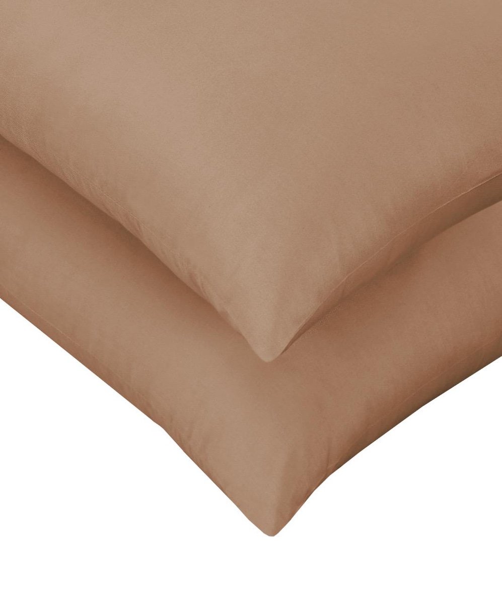 SweetSleeping Kussenslopen Set van 2x stuks - 60 x 70cm - Zand - 100% Katoen - Antiallergisch - Ademend - Kussensloop