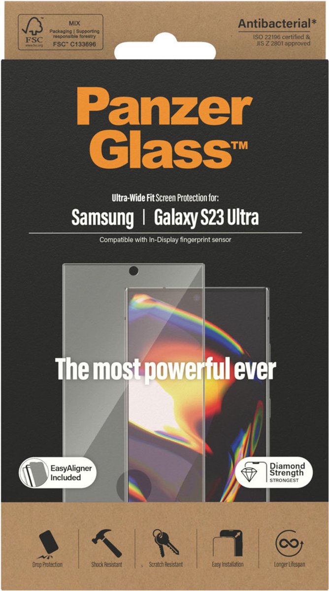 PanzerGlass Case Friendly Samsung Galaxy S23 Ultra Screenprotector Glas