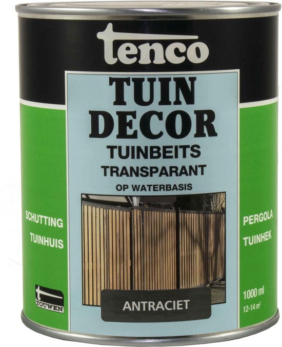 Tenco tuindecor beits transparant antraciet - 1 liter