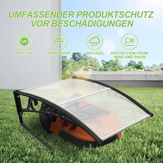 Grasmaaier garage Beschermt robotmaaier dak Robomove Carport accessoires Beschermhoes van Robomove — afbeelding 2