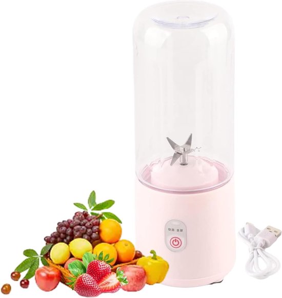 Elektrische Juicer Machine, USB Oplaadbare 360 ​​Graden Motor Fruit Juicer Sappers Elektrische Sapcentrifuge voor Sinaasappel Citrus Watermeloen Granaatappel
