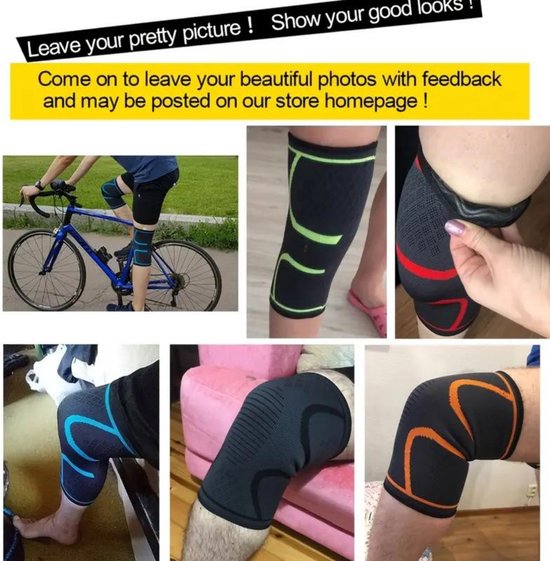 Genouillère Bovista - Genouillère de sport - Genouillères - Genouillères Powerlifting - Genouillère de compression - Bandages pour genoux - Support pour genoux - Femmes - Hommes - Confortable - Rouge - Taille S