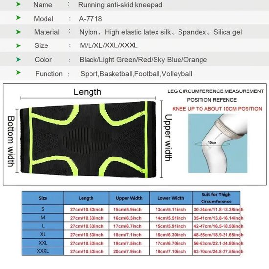 Genouillère Bovista - Genouillère de sport - Genouillères - Genouillères Powerlifting - Genouillère de compression - Bandages pour genoux - Support pour genoux - Femmes - Hommes - Confortable - Rouge - Taille S