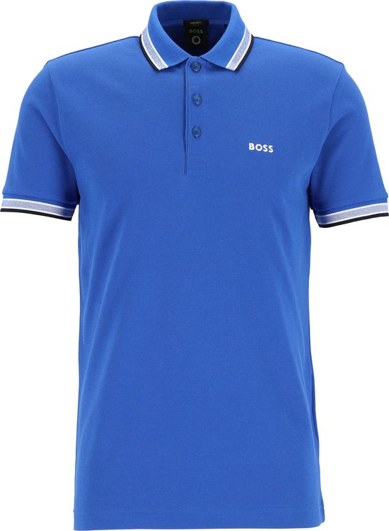 HUGO BOSS Paddy regular fit polo - heren polo korte mouw - blauw (contrast)