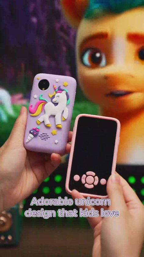 Ashfly Smartphone Niños,Teléfono Móvil para Niños Navidad Cumpleanos Regalo Juguetes Nina 3 4 5 6 7 8 9 10 Años, Teléfono móvil Juguete con Doble Cámara Reproductor de Música Juegos de Puzzle