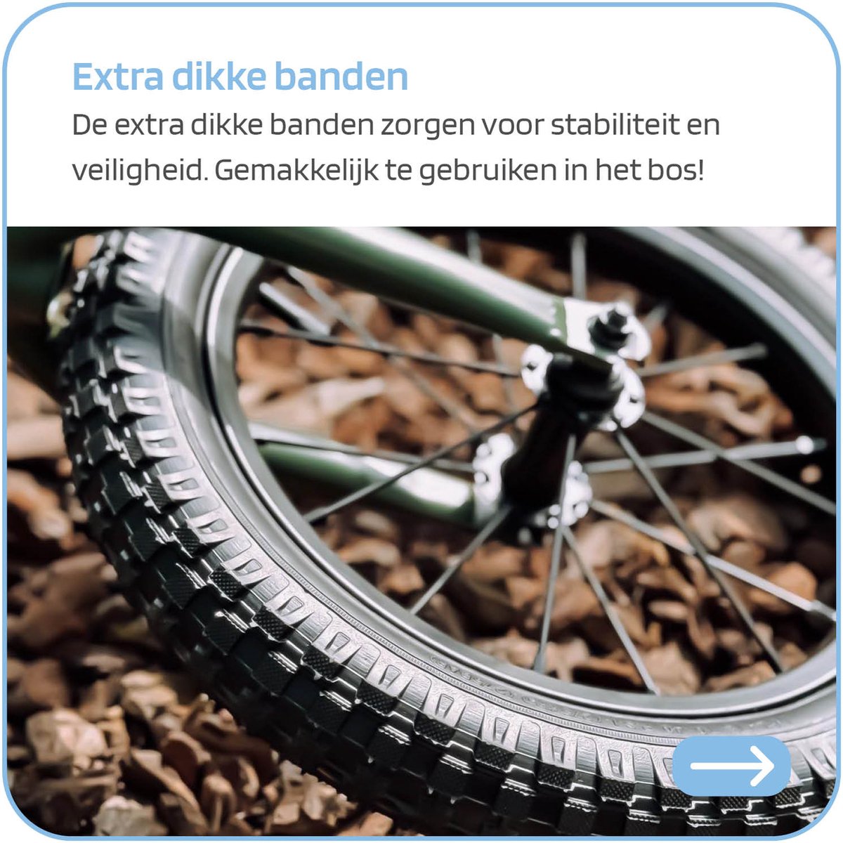 Jobber Toys Loopfiets 3 jaar - Fatbike Loopfietsen Dikke Banden 14inch — afbeelding 9