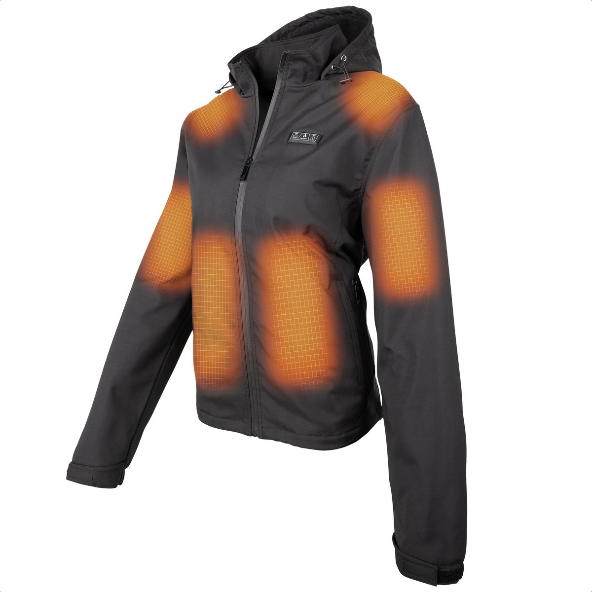 HEATDRY® Clothing - Verwarmde Jas Dames - Softshell Jas Dames - HeatFlex LITE - Zwart - Maat: M
