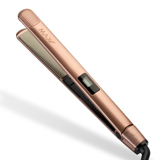 Max Pro Evolution Rose Goud Stijltang - Levenslange Garantie - Straightener - Alle Haartypes - Krullen Max Pro Evolution Rose Goud Stijltang - Levenslange Garantie - Straightener - Alle Haartypes - Krullen