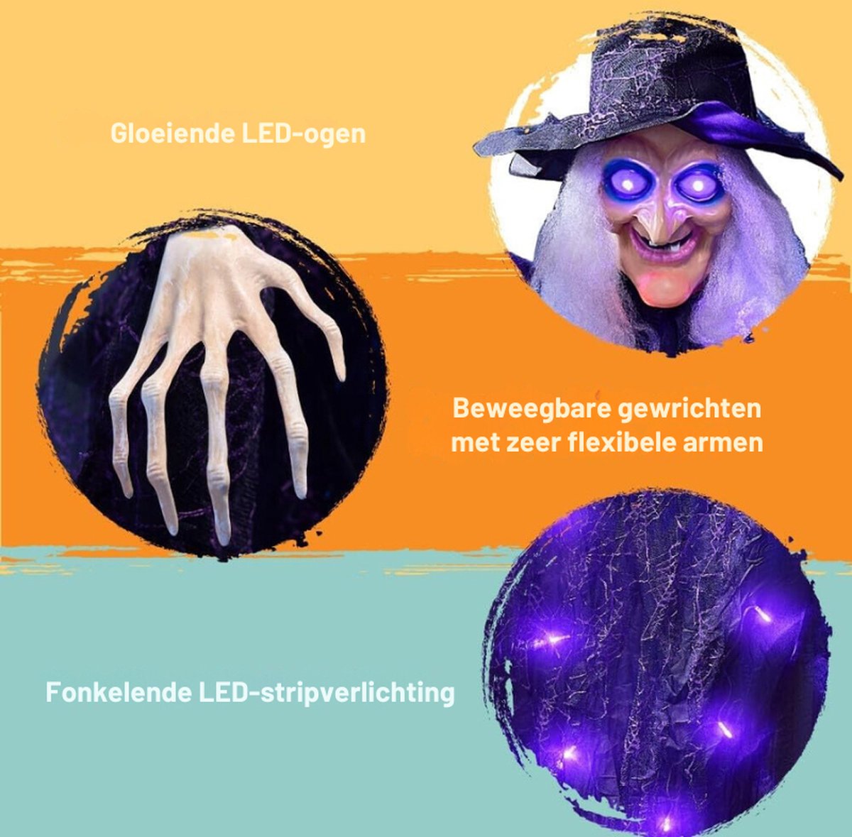 Pratende zombie bruidegom met lichtgevende ogen