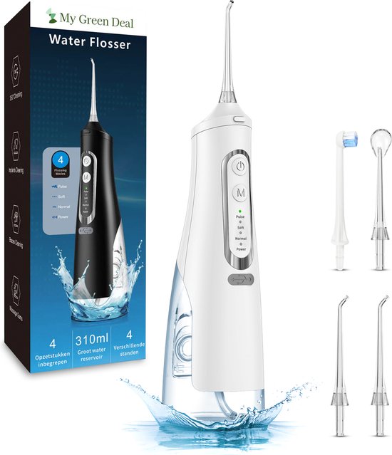 My Green Deal - Waterflosser Draadloos - Elektrische Tandenflosser- Monddouche - Mondverzorging - Flosapparaten - Tongreiniger
