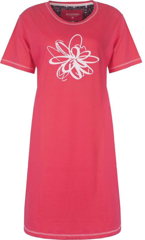 Chemise de Nuit Femme Irresistible - Manches Courtes - Rouge - Taille S