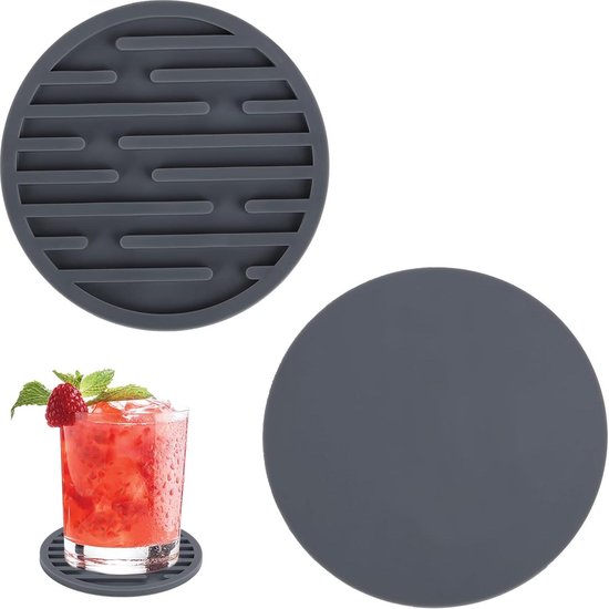 Geïsoleerde siliconen onderzetters, lunchonderzetters, ronde placemats