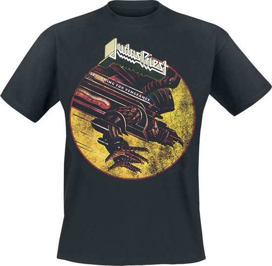 Judas Priest SFV Distressed Heren T-shirt - zwart - L
