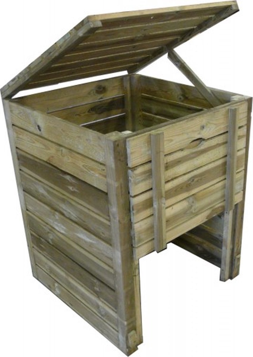 Solid houten compostbak -660 L- FSC - massief-dennenhout-duurzaam geïmpregneerd