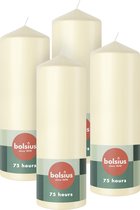 Bolsius - Bougies cylindriques - 20cm - 4 pièces - Ivoire