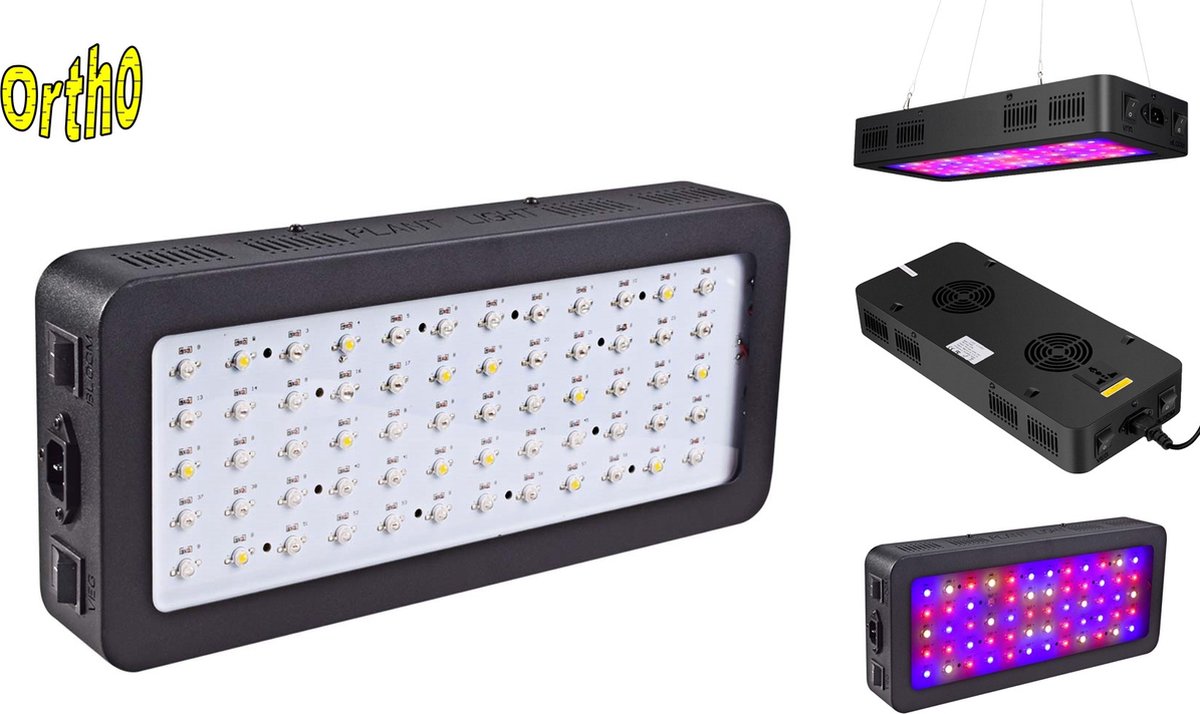 Ortho® - Groeilamp paneel - Bloeilamp paneel - Kweeklamp - Grow light panel - LED Met ingebouwde koeling/ventilatie