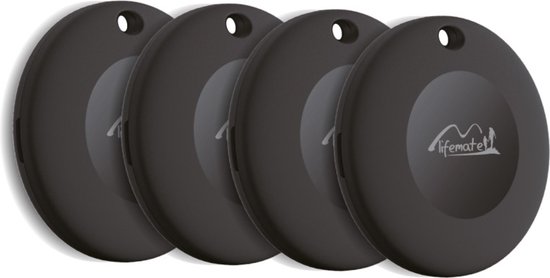 Lifemate - Life Tag - Sleutelvinder voor Apple Find My - Apple tracker - Bluetooth Smart Tracker Tag voor Bagage/tassen - Air- Tag- Bluetooth tracker (ALLEEN iOS) - 4 Pack