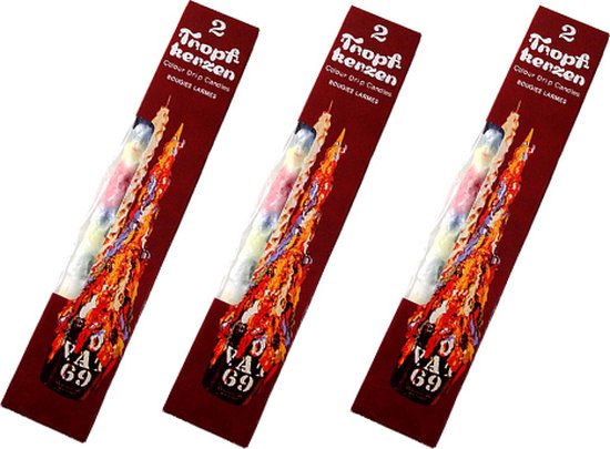 Druipkaarsen -  26 cm - 6 stuks  - Multi Kleur