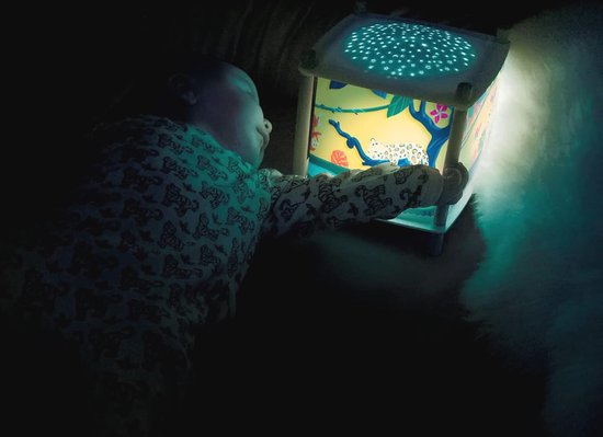 Muzikaal en Lichtgevend Babynachtlampje met Sterrenhemel Projector - Oplaadbaar USB Nachtlampje met Huildetector voor Kinderen van Loblight — afbeelding 4