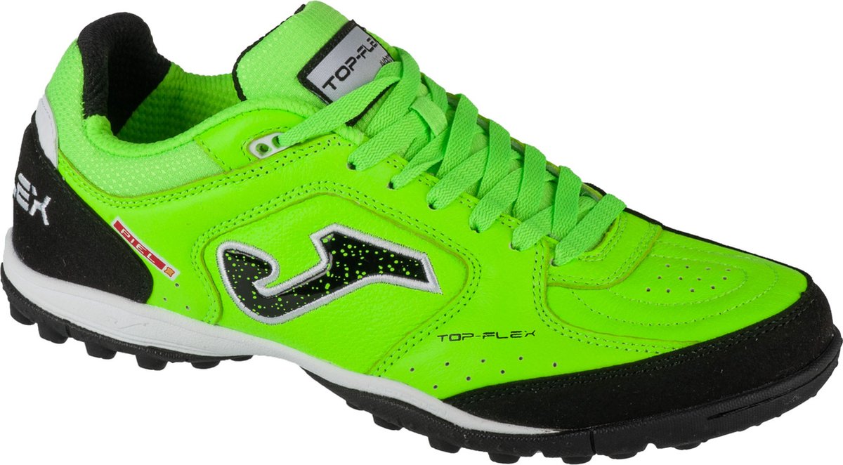 Groene Joma Top Flex 2411 TF turf voetbalschoenen voor mannen, maat 46, gemaakt van grof leder.