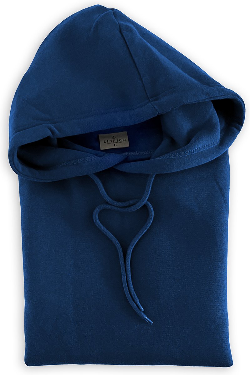 LINNICK Sweater - Hoodie Heren - Hoodie Dames - Trui met Capuchon - Royal Blue - Maat L - Truien Dames en Heren