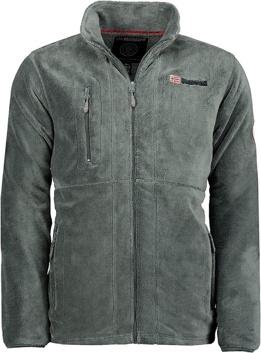 Geographical Norway Fleece Vest Upload Met Rits Heren Grijs - L