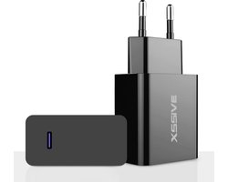 45W USB C Oplader - Super Fast Charge 2.0 - Snellader geschikt voor Samsung, MacBook, Apple iPhone, iPad en veel meer - USB-C Adapter - Xssive Origineel - USBC Lader Stekker - Zwart