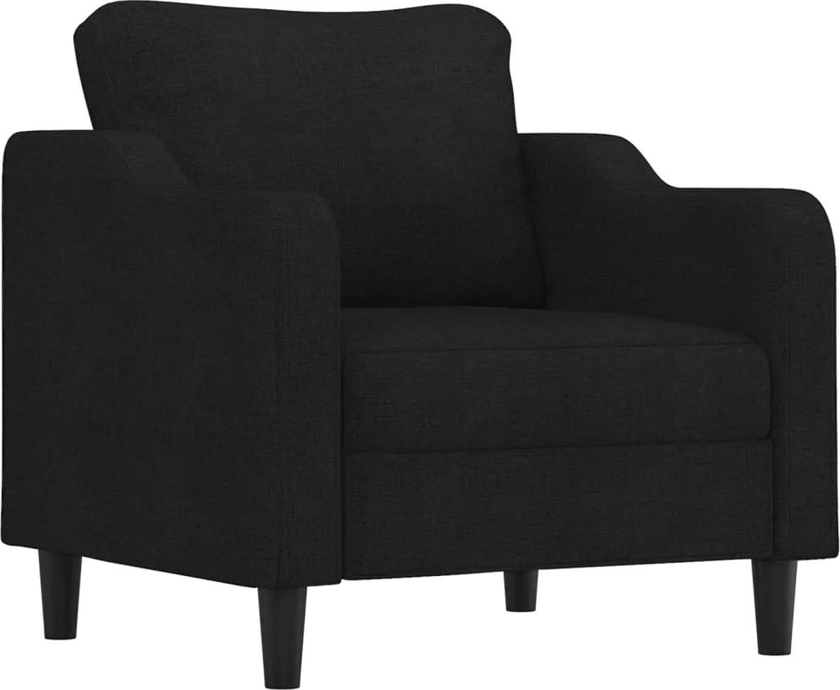 Fauteuil - Relaxzetel - Relaxstoel - Relaxfauteuil - Stoel - Met armleuning - Voor één Persoon - Zwart