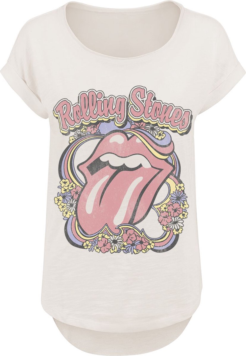 The Rolling Stones Floral Wreath Dames T-shirt - gebroken wit - L