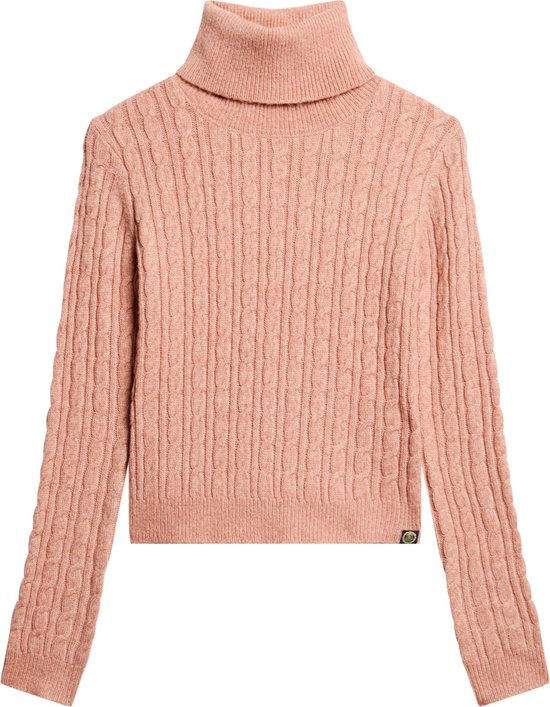 Superdry FITTED CABLE ROLL NECK JUMPER Dames Trui - Maat XL