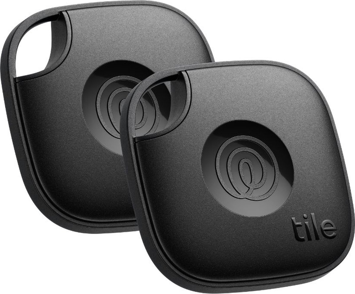 Life360 Tile Mate - Krachtige Bluetooth Tracker - Item locator voor Sleutels, Tassen en meer - 2 Stuks (Zwart)