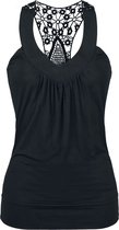 R.E.D. Rock-Engineered Design Zwarte top met kant - Dames - M