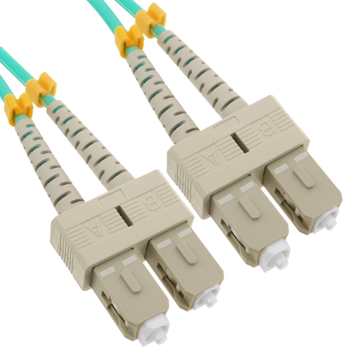 BeMatik - OM3 glasvezelkabel SC naar SC multimode 50/125 20 m duplex