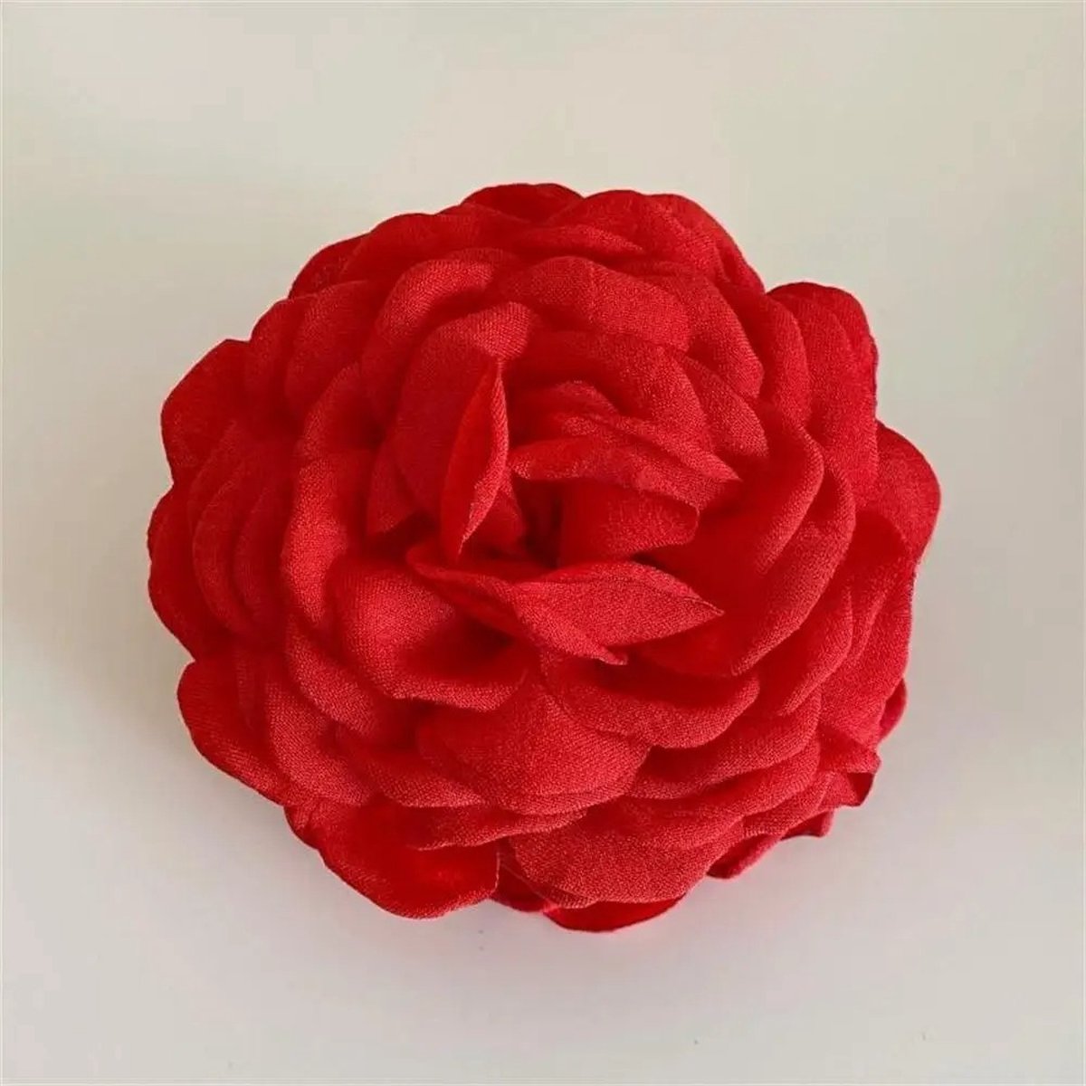 WiseGoods Premium Spaanse Haarbloem 10CM - Haarclip Bloem Dames - Haarklem Vrouw - Haarspeld Vrouwen - Bloemen Haarklemmen - Rood