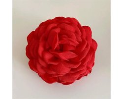 WiseGoods Premium Spaanse Haarbloem 10CM - Haarclip Bloem Dames - Haarklem Vrouw - Haarspeld Vrouwen - Bloemen Haarklemmen - Rood