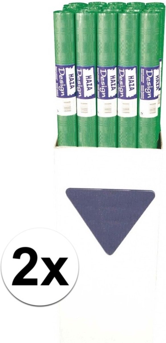 Haza Tafelzeil - Rol - Groen - Papier - 800 x 118 cm - 2 stuks