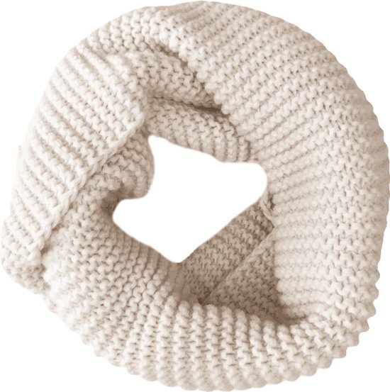 Colsjaal - Beige | 28 x 52 cm | Gebreid Kabelpatroon | Acryl / Polyester | Fashion Favorite