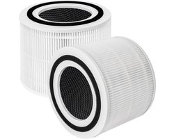 Core 300 vervangingsfilter voor Levoit luchtreiniger Core 300-rf - H13 True HEPA-filter - Actief koolstoffilter - Nylon voorfilter - 3-in-1 filtratie - 2 stuks
