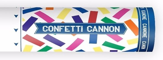 Confetti papier kanonnen - kleuren mix - 20 cm - Partyshooter - Feestartikelen