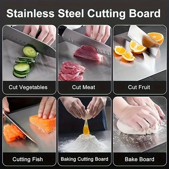 pro Chef Series - Snijplank - 100% Titanium - Vaatwasbestendig - Antibacteriëel - (S
