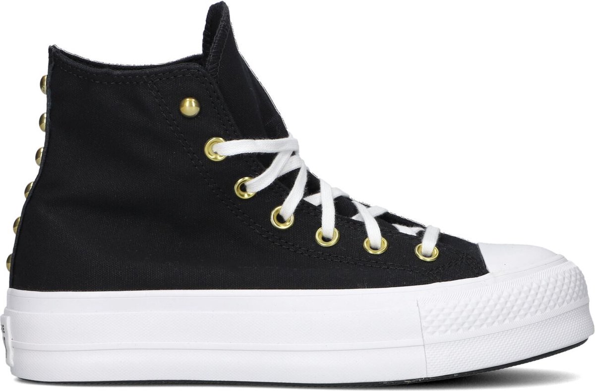 Star Lift Converse Platform Wit Leer Converse All Stars Converse