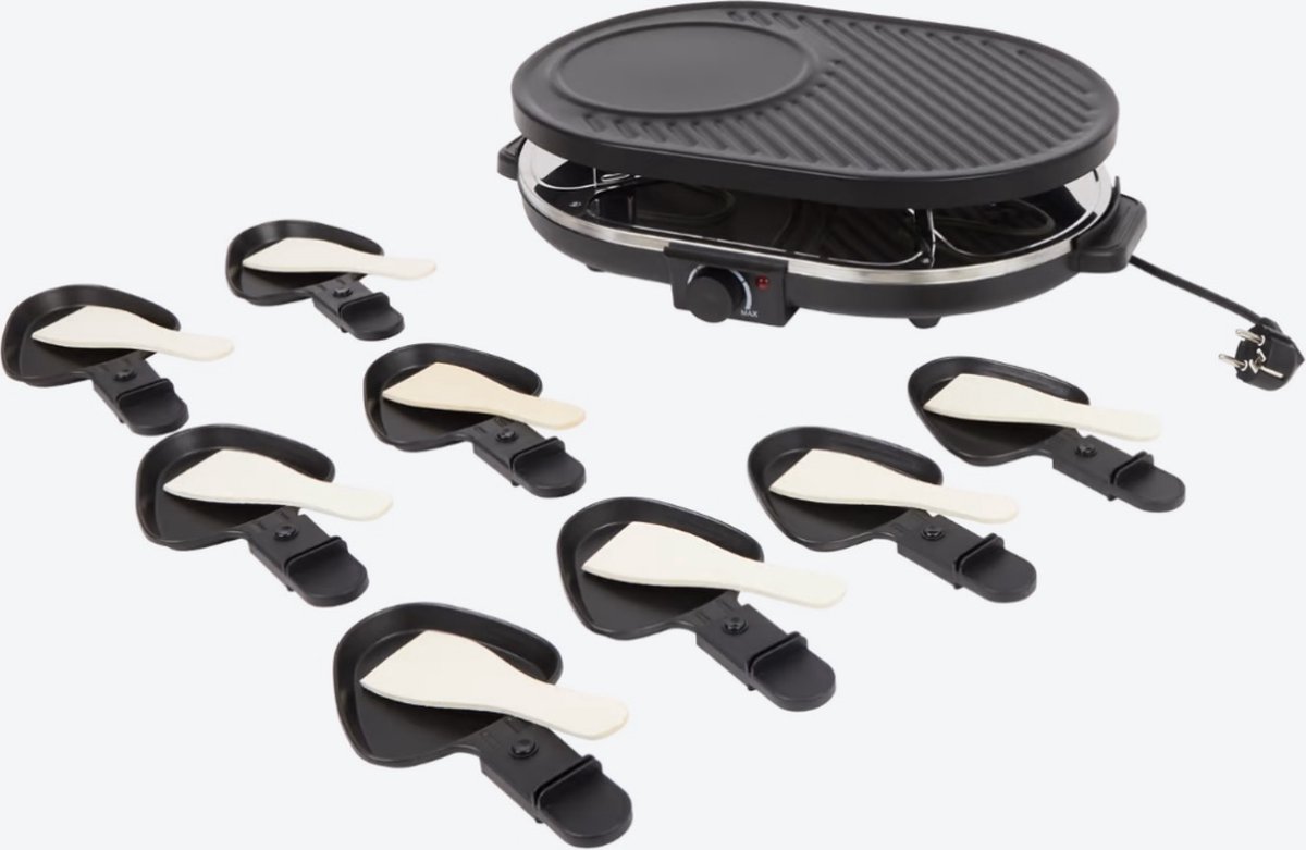 Raclette pannetjes mini antiaanbaklaag pannen, 8 stuks