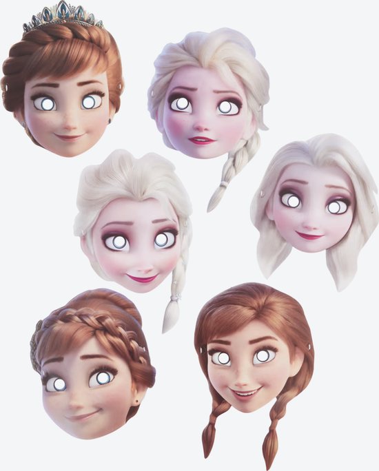 Maskers Frozen Elsa Anna - Themafeest - Prinses - Kinderfeest - feesthoedje