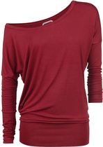 R.E.D. Rock-Engineered Design Rood basic shirt met lange mouwen - Dames - L