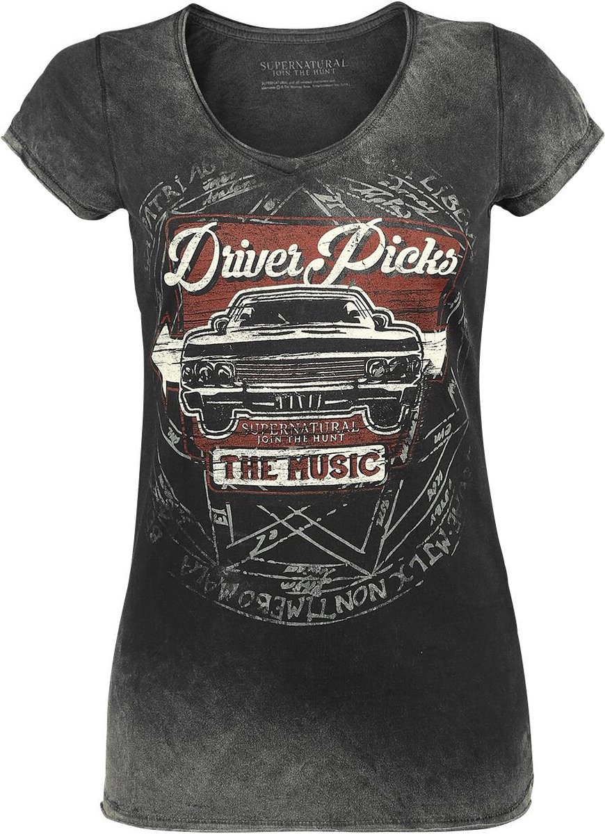 Supernatural Driver Picks The Music Dames T-shirt - grijs - XXL