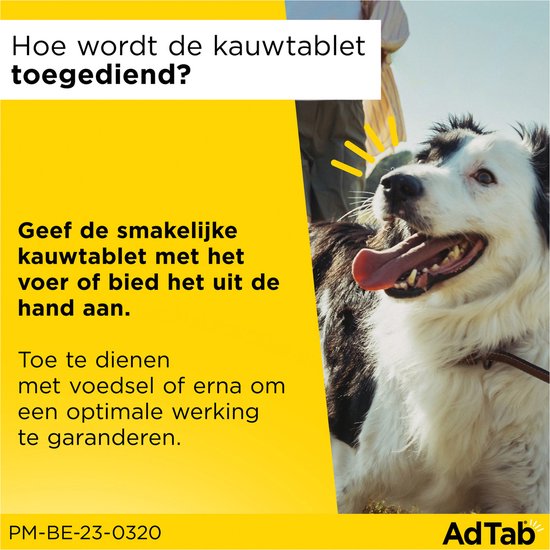 Adtab Kauwtablet Voor Honden 3 stuks - Anti vlooien en tekenmiddel -