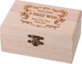 Coffret alliances en bois True Love I Thee Wed - se marier - mariage - alliances - bois - avec cette bague - je te marie - véritable amour