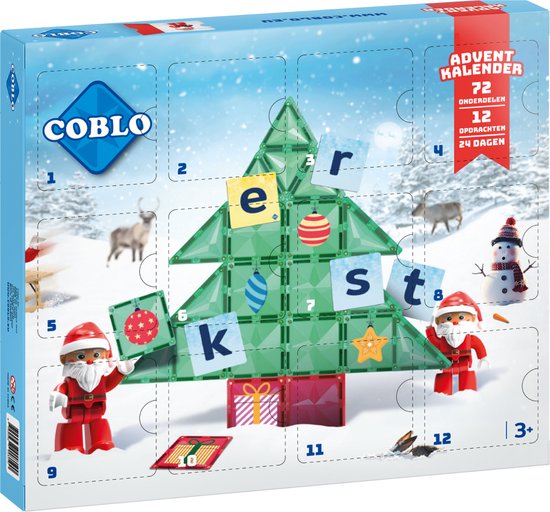 Coblo adventskalender 2024 - Adventskalenders met speelgoed; Magnetisch constructiespeelgoed